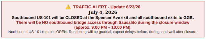 TRAFFIC ALERT